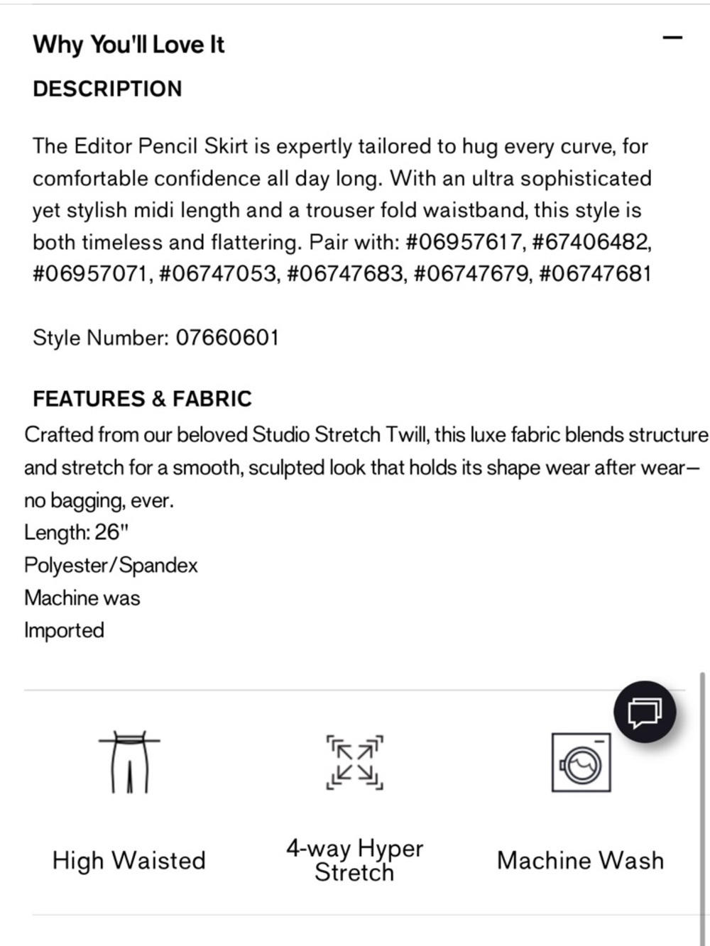 NWT Express Editor Black Pencil Skirt - Picture 3 of 4